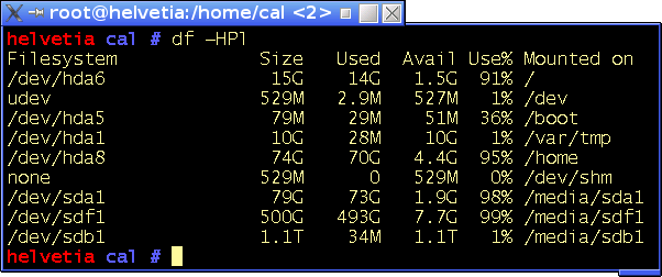 df -HPl on the Western Digital MyBook Pro Edition II