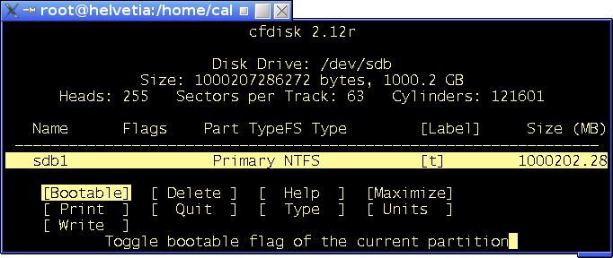 Partition table on the Western Digital MyBook Pro Edition II